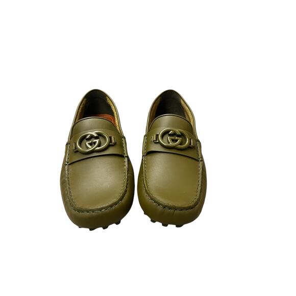 Gucci men GG logo moccasin driving Loafer juniper Green Size US10 - Picture 9 of 10